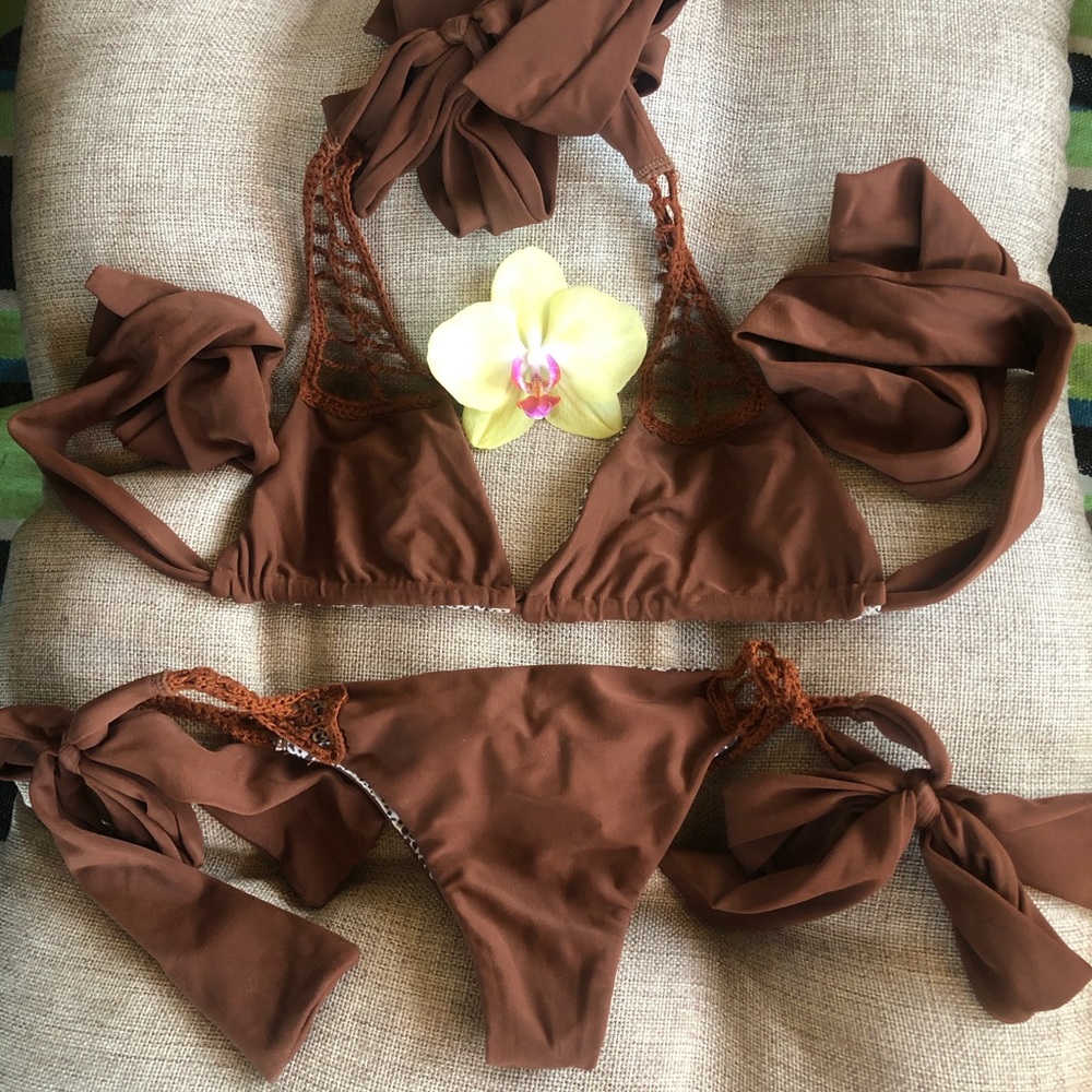 Acacia swimwear brown bikini set - Picture 2 of 3